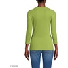 image:imageLands End Womens 34 Sleeve Variegated Micro Rib HenleyWinter Pear