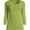 image:imageLands End Womens 34 Sleeve Variegated Micro Rib HenleyWinter Pear