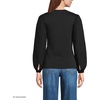 image:imageLands End Womens AmericanGrown Supima Cotton Interlock Scoop Neck Blouson Sleeve TopBlack