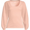 image:imageLands End Womens AmericanGrown Supima Cotton Interlock Scoop Neck Blouson Sleeve TopTinted Peach