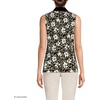 image:imageLands End Womens AmericanGrown Supima Cotton Sleeveless PoloBlack Floral Blossom