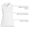 image:imageLands End Womens AmericanGrown Supima Cotton Sleeveless PoloWhite