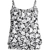 image:imageLands End Womens Blouson Tummy Hiding Tankini Top Swimsuit Adjustable StrapsBlack Havana Floral
