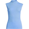 image:imageLands End Womens Cap Sleeve Drapey Rib Fitted Funnel Neck TankClear Blue Sky