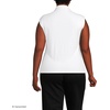 image:imageLands End Womens Cap Sleeve Drapey Rib Fitted Funnel Neck TankWhite