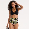 image:imageLands End Womens Chlorine Resistant Pinchless High Waisted Bikini BottomsHibiscus FloralBlack