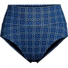 image:imageLands End Womens Chlorine Resistant Pinchless High Waisted Bikini BottomsNavy Mosaic Mini Tile