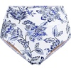 image:imageLands End Womens Chlorine Resistant Pinchless High Waisted Bikini BottomsWhiteBlue Vintage Floral