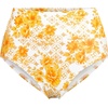 image:imageLands End Womens Chlorine Resistant Pinchless High Waisted Bikini BottomsYellow Mosaic Floral
