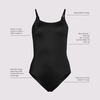 image:imageLands End Womens Chlorine Resistant Scoop Neck High Leg Tugless Tank Thin Strap One Piece Swimsuit AdjustableBlack