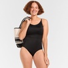 image:imageLands End Womens Chlorine Resistant Scoop Neck High Leg Tugless Tank Thin Strap One Piece Swimsuit AdjustableBlack