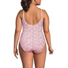 image:imageLands End Womens Chlorine Resistant Scoop Neck High Leg Tugless Tank Thin Strap One Piece Swimsuit AdjustableCoral RoseWhite Ditsy Lilies