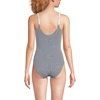 image:imageLands End Womens Chlorine Resistant Scoop Neck High Leg Tugless Tank Thin Strap One Piece Swimsuit AdjustableDeep Sea Navy Mini Stripe
