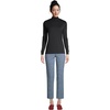 image:imageLands End Womens Cotton Mock Turtleneck  Soft Cotton Knit Rib Trim With Spandex MidHip Length Relaxed Fit Layering Petite and Plus SizesBlack