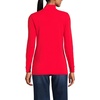 image:imageLands End Womens Cotton Mock Turtleneck  Soft Cotton Knit Rib Trim With Spandex MidHip Length Relaxed Fit Layering Petite and Plus SizesCompass Red
