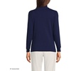 image:imageLands End Womens Cotton Mock Turtleneck  Soft Cotton Knit Rib Trim With Spandex MidHip Length Relaxed Fit Layering Petite and Plus SizesDeep Sea Navy