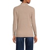 image:imageLands End Womens Cotton Mock Turtleneck  Soft Cotton Knit Rib Trim With Spandex MidHip Length Relaxed Fit Layering Petite and Plus SizesRich GingerIvory Stripe