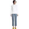 image:imageLands End Womens Cotton Mock Turtleneck  Soft Cotton Knit Rib Trim With Spandex MidHip Length Relaxed Fit Layering Petite and Plus SizesWhite