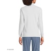 image:imageLands End Womens Cotton Mock Turtleneck  Soft Cotton Knit Rib Trim With Spandex MidHip Length Relaxed Fit Layering Petite and Plus SizesWhite