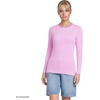 image:imageLands End Womens Cotton Rib Knit TShirtAster PinkOrchid Stripe