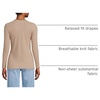 image:imageLands End Womens Cotton Rib Knit TShirtCanyon Camel Tiny Stripe