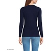 image:imageLands End Womens Cotton Rib Knit TShirtDeep Sea Navy