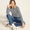 image:imageLands End Womens Cotton Rib Knit TShirtDeep Sea Navy Tiny Stripe