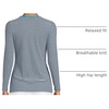image:imageLands End Womens Cotton Rib Knit TShirtDeep Sea Navy Tiny Stripe