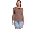 image:imageLands End Womens Cotton Rib Knit TShirtRich CoffeeHeather Stripe