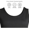 image:imageLands End Womens Cotton Tank Top  100 Cotton Interlock Wide Straps Modest Armholes Prewashed MidHip Length Layering Petite and PlusBlack