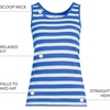 image:imageLands End Womens Cotton Tank Top  100 Cotton Interlock Wide Straps Modest Armholes Prewashed MidHip Length Layering Petite and PlusBlue Breeze Shadow Stripe