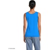 image:imageLands End Womens Cotton Tank Top  100 Cotton Interlock Wide Straps Modest Armholes Prewashed MidHip Length Layering Petite and PlusBright French Blue