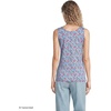 image:imageLands End Womens Cotton Tank Top  100 Cotton Interlock Wide Straps Modest Armholes Prewashed MidHip Length Layering Petite and PlusClear Blue Small Poppy Floral
