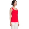 image:imageLands End Womens Cotton Tank Top  100 Cotton Interlock Wide Straps Modest Armholes Prewashed MidHip Length Layering Petite and PlusCompass Red