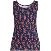 image:imageLands End Womens Cotton Tank Top  100 Cotton Interlock Wide Straps Modest Armholes Prewashed MidHip Length Layering Petite and PlusDeep Sea Mini Poppy Floral