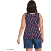 image:imageLands End Womens Cotton Tank Top  100 Cotton Interlock Wide Straps Modest Armholes Prewashed MidHip Length Layering Petite and PlusDeep Sea Mini Poppy Floral