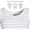 image:imageLands End Womens Cotton Tank Top  100 Cotton Interlock Wide Straps Modest Armholes Prewashed MidHip Length Layering Petite and PlusIvoryPeriwinkle Breton Stripe