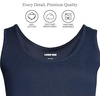 image:imageLands End Womens Cotton Tank Top  100 Cotton Interlock Wide Straps Modest Armholes Prewashed MidHip Length Layering Petite and PlusRadiant Navy