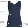 image:imageLands End Womens Cotton Tank Top  100 Cotton Interlock Wide Straps Modest Armholes Prewashed MidHip Length Layering Petite and PlusRadiant Navy