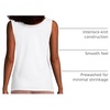 image:imageLands End Womens Cotton Tank Top  100 Cotton Interlock Wide Straps Modest Armholes Prewashed MidHip Length Layering Petite and PlusWhite