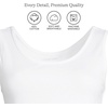 image:imageLands End Womens Cotton Tank Top  100 Cotton Interlock Wide Straps Modest Armholes Prewashed MidHip Length Layering Petite and PlusWhite