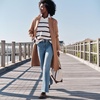 image:imageLands End Womens Denim High Rise Skinny Flare JeansBeau Blue