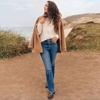 image:imageLands End Womens Denim High Rise Skinny Flare JeansIndigo Tide Blue