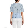 image:imageLands End Womens Easy Care Puff Sleeve Statement Collar ShirtWhiteBlue Floral Stripe