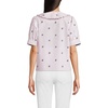 image:imageLands End Womens Easy Care Puff Sleeve Statement Collar ShirtWhiteBrown Floral Stripe