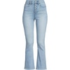 image:imageLands End Womens High Rise Denim Button Front Kick Flare Crop JeansArctic Indigo