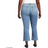 image:imageLands End Womens High Rise Denim Button Front Kick Flare Crop JeansBeau Blue