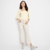 image:imageLands End Womens High Rise Denim Button Front Kick Flare Crop JeansNatural