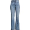 image:imageLands End Womens High Rise Flare Jeans  Stretch Denim Five Pocket Zip Fly Belt Loops Flare Leg Everyday Petite and Plus SizesLake Blue Wash