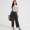 image:imageLands End Womens High Rise Soft Denim Pleated Wide Leg TrousersBlack Wash